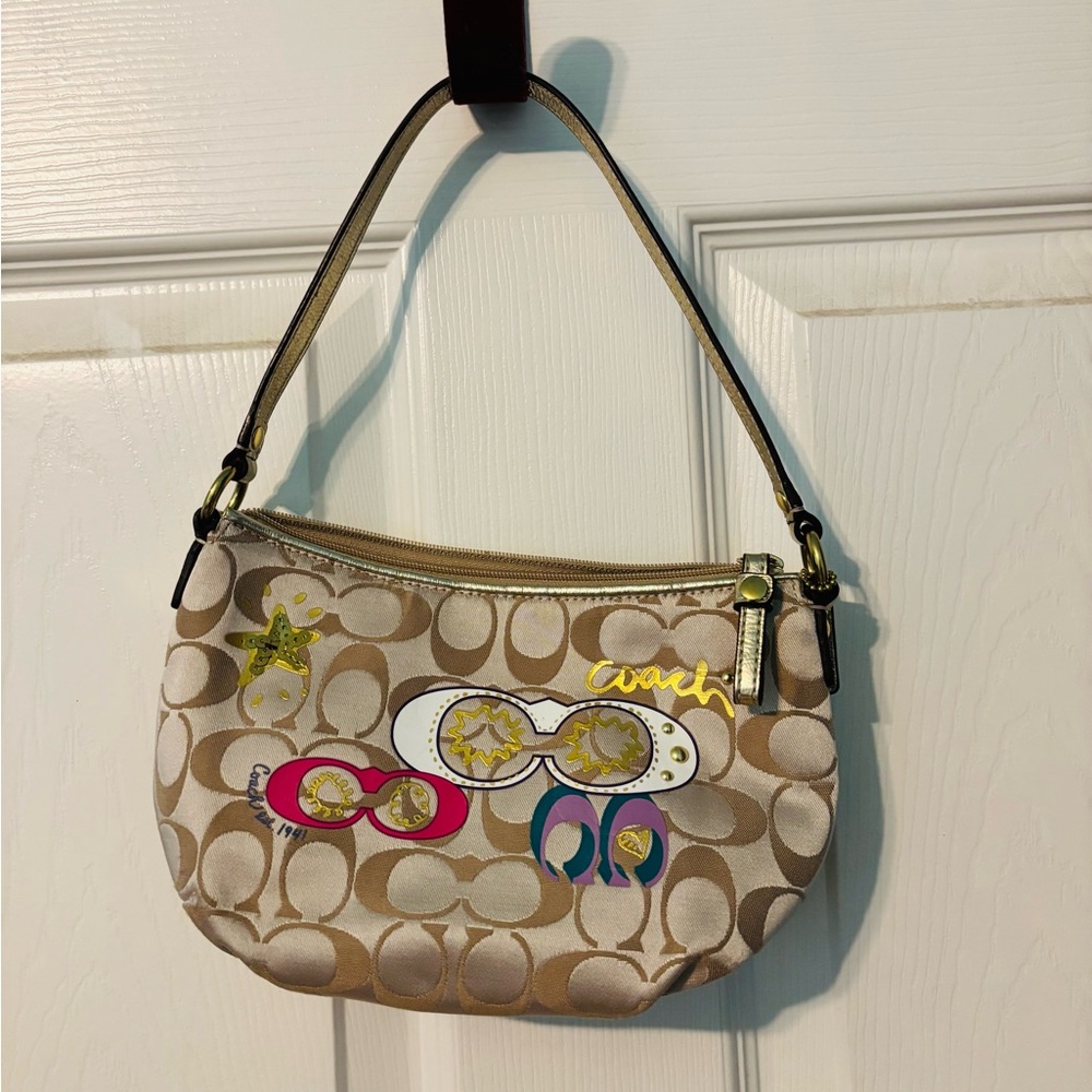 Coach Tan and Gold Women's Bag